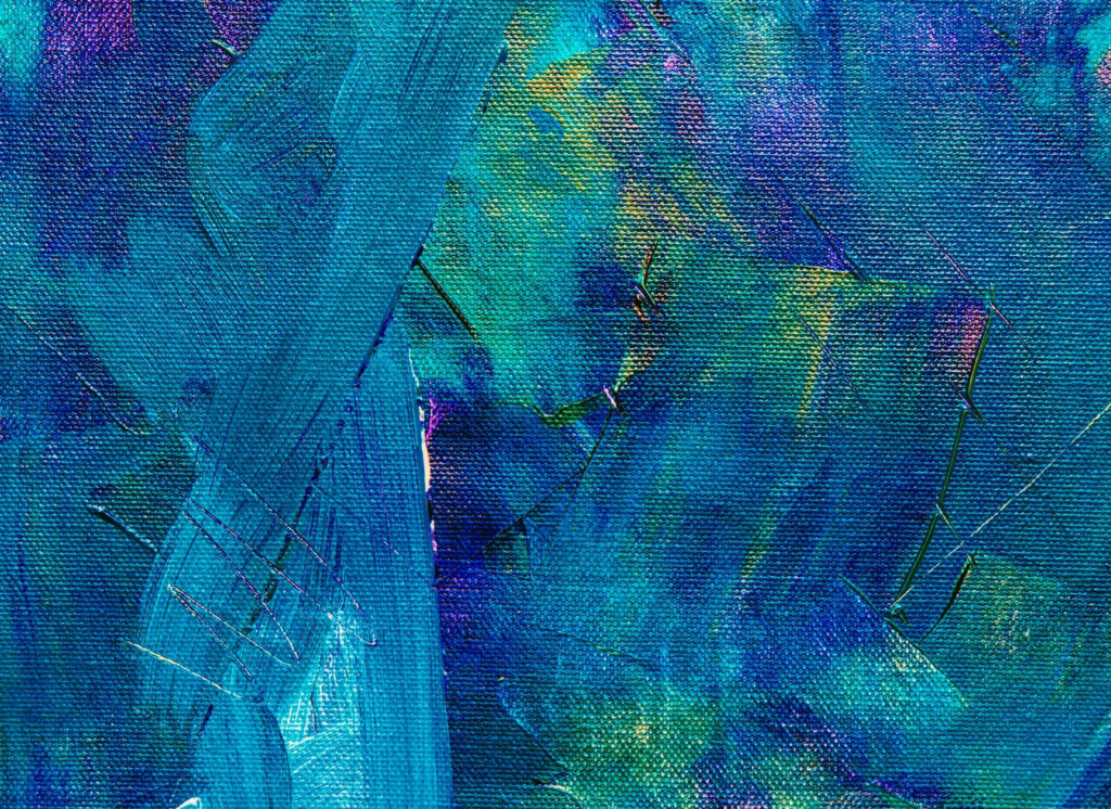 Vibrant Artistic Blue and Green Textured Wallpaper Background