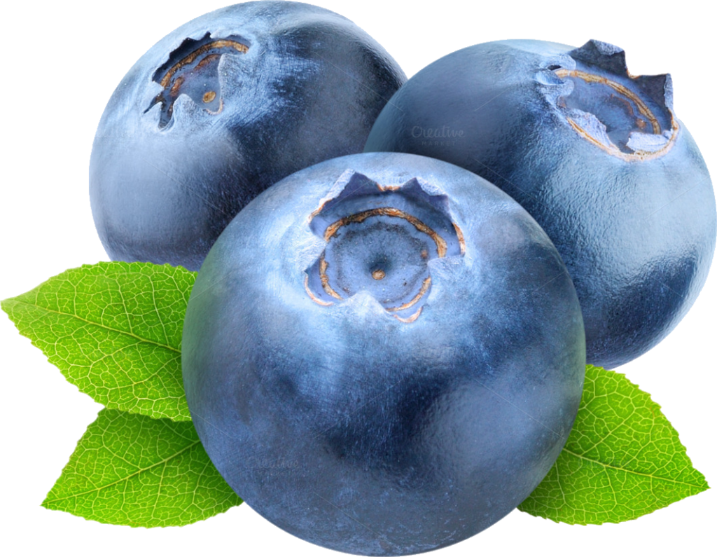 Vibrant Blueberries with Green Leaves - Fresh Nature Wallpaper