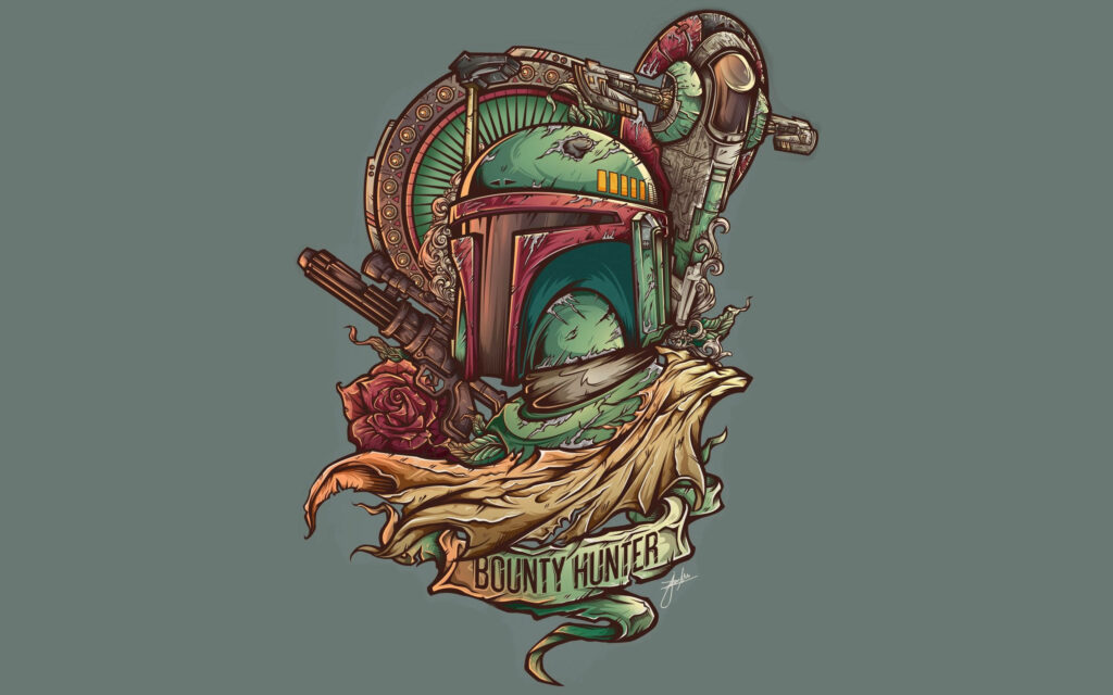 Vibrant Boba Fett Wallpaper: Iconic Mandalorian Armor & Intricate Design
