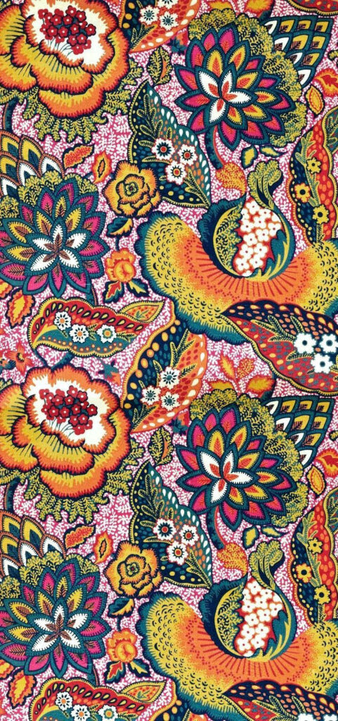 Vibrant Bohemian Wallpaper: Artistic Floral iPhone Background