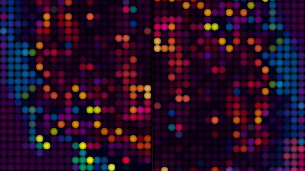Vibrant Bokeh Dots Abstract Wallpaper on Dark Background