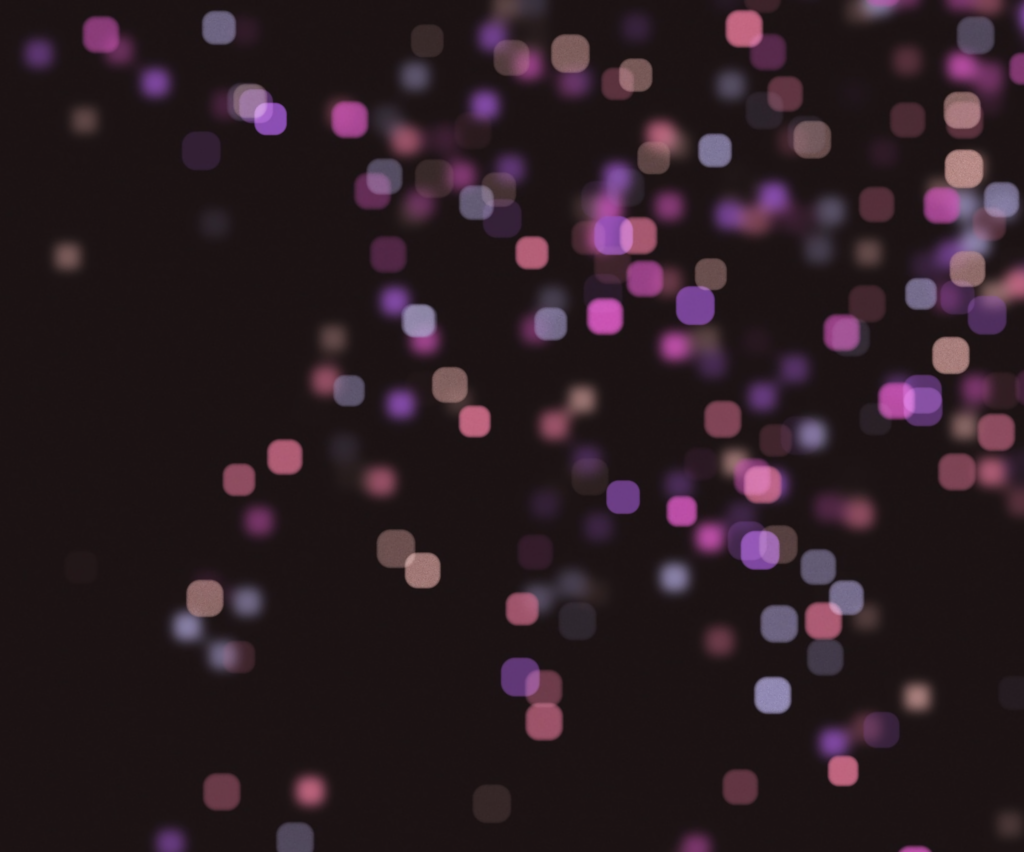 Vibrant Bokeh Wallpaper: Colorful Cubes Glow on Dark Background