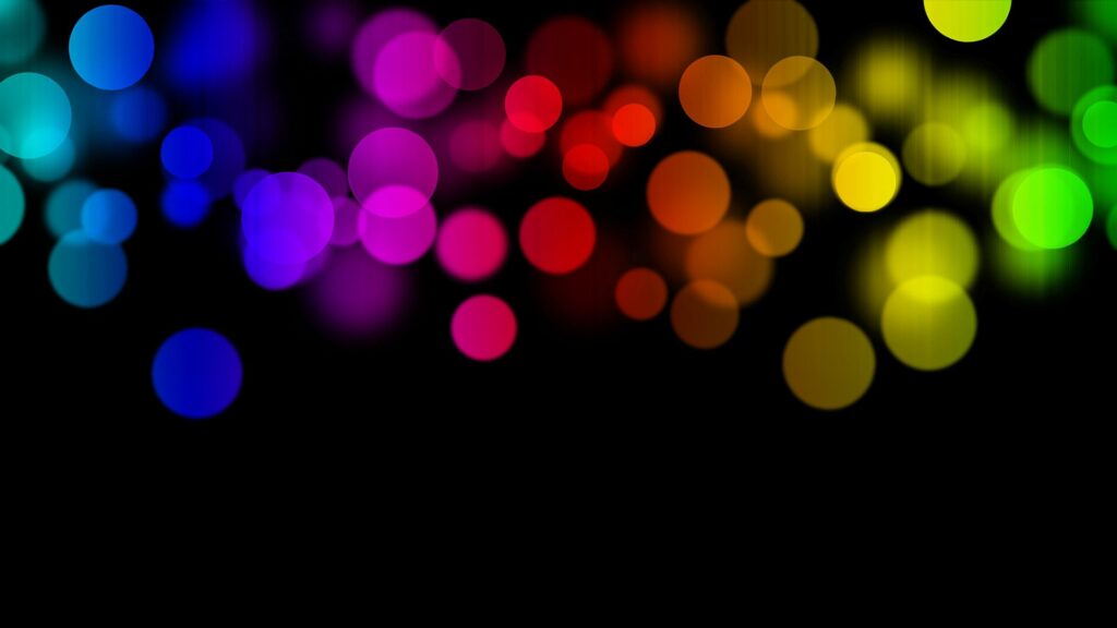 Vibrant Colorful Circles Wallpaper with Bokeh Effect for Screens