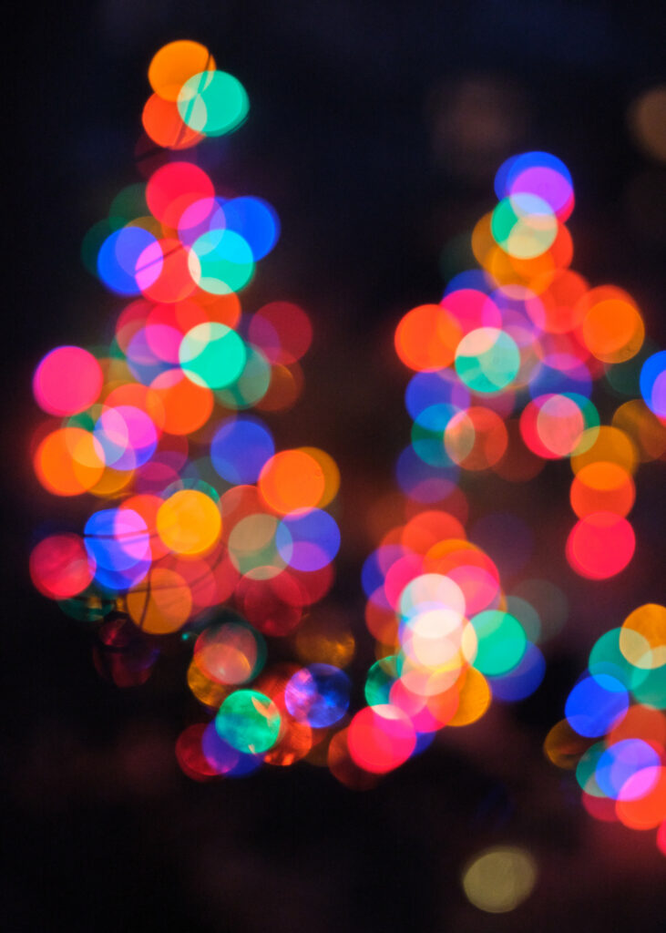 Colorful Bokeh Wallpaper: Mesmerizing Lights on Dark Background