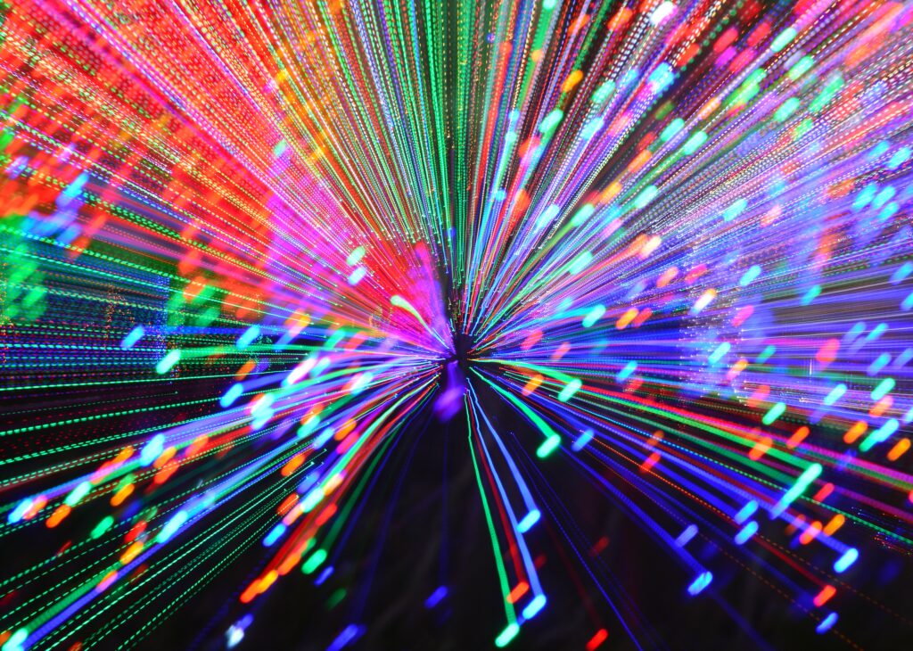 Vibrant Colorful Lights Wallpaper: Dynamic Bokeh & Light Rays Background