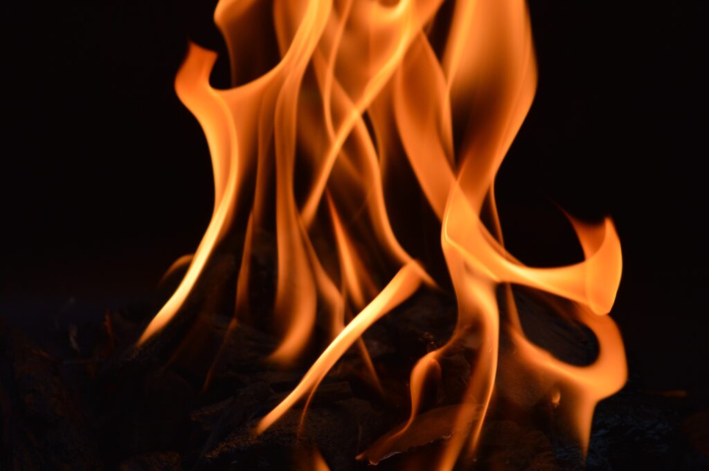 Vibrant Bonfire Flames Wallpaper - Close-up & Colorful Background