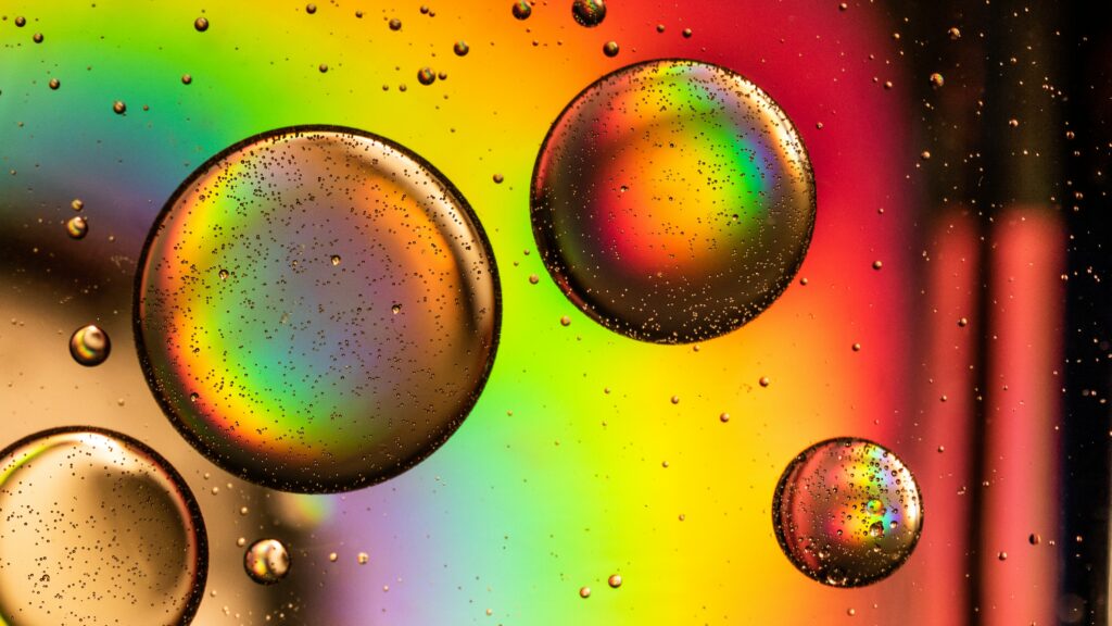 Colorful Rainbow Bubble Wallpaper - Vibrant Spectrum Design