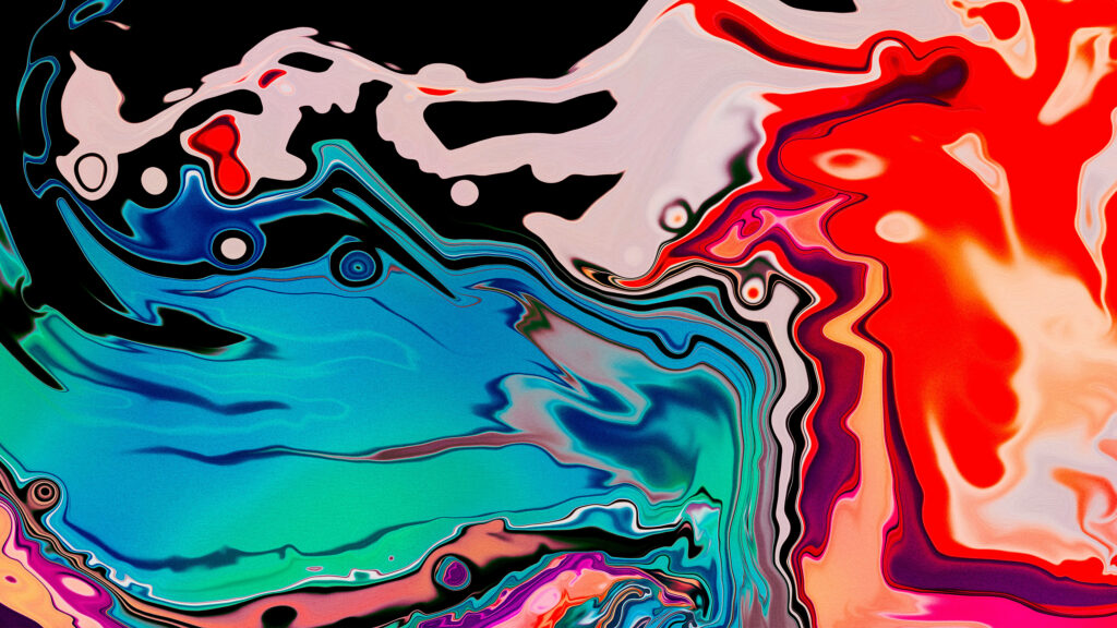 Psychedelic Burst: Vibrant Colors Dance on a 4k Canvas Wallpaper