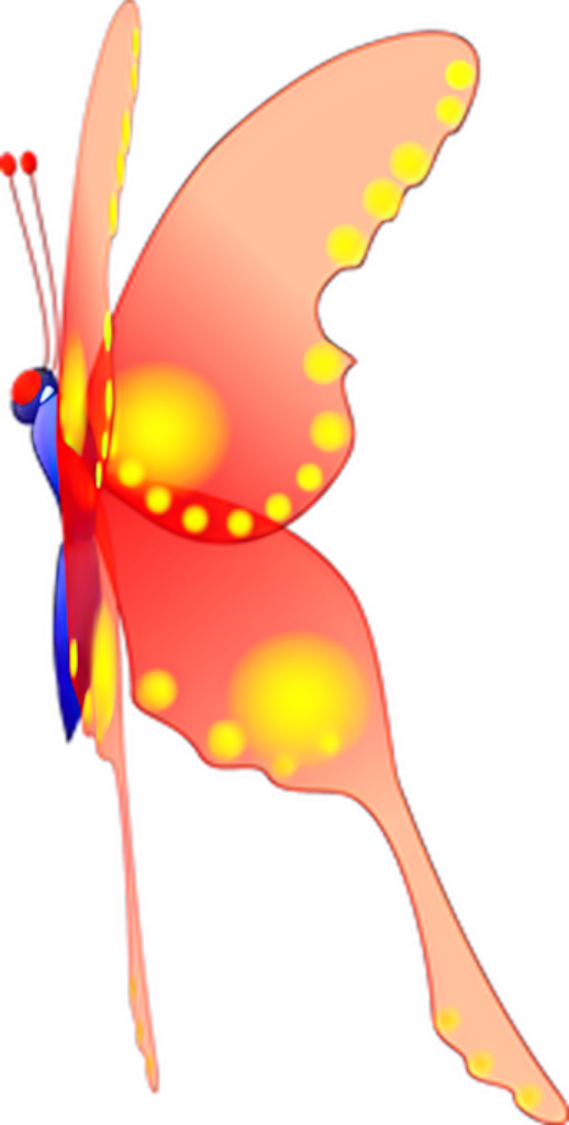 Vibrant Butterfly Art: Bright Orange & Red Wallpaper Background