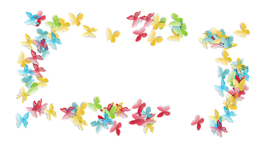 Elegant Butterfly Frame Wallpaper Design on Sleek Black Background