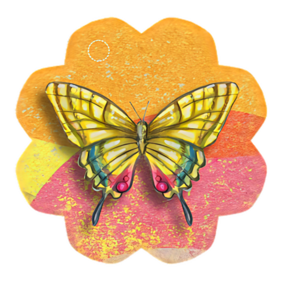 Colorful Butterfly Illustration - Vibrant Floral Wallpaper Background