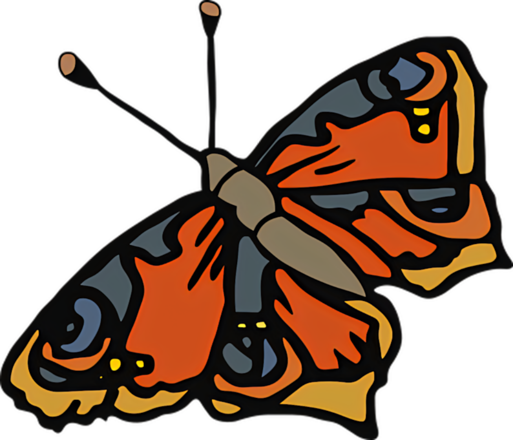 Vibrant Butterfly Illustration: Colorful Wallpaper Background Design