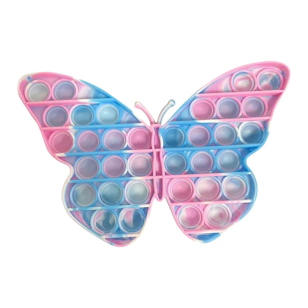 Vibrant Butterfly Pop It Fidget Toy: Colorful Sensory Wallpaper