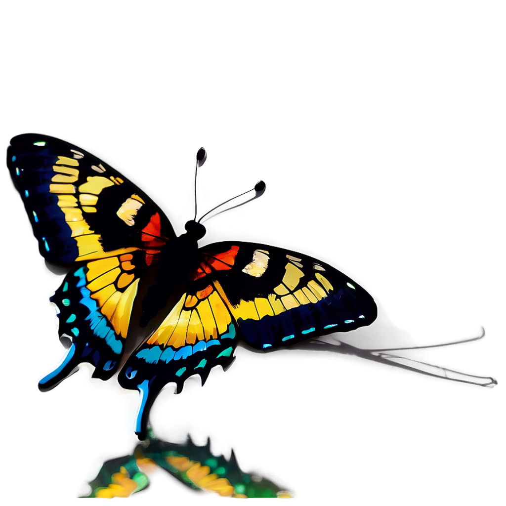 Vibrant Butterfly Silhouette Wallpaper with Colorful Patterns
