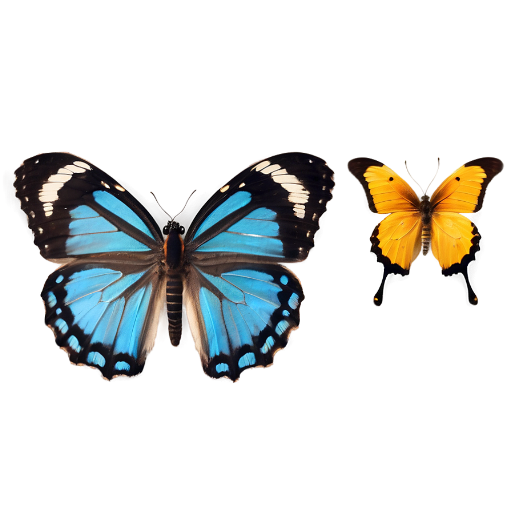 Vibrant Butterfly Wallpaper: Colorful Specimens on Gradient Background
