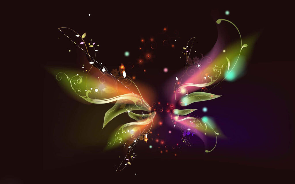 Vibrant Multicolored Butterfly Abstract Wallpaper for Stunning Background