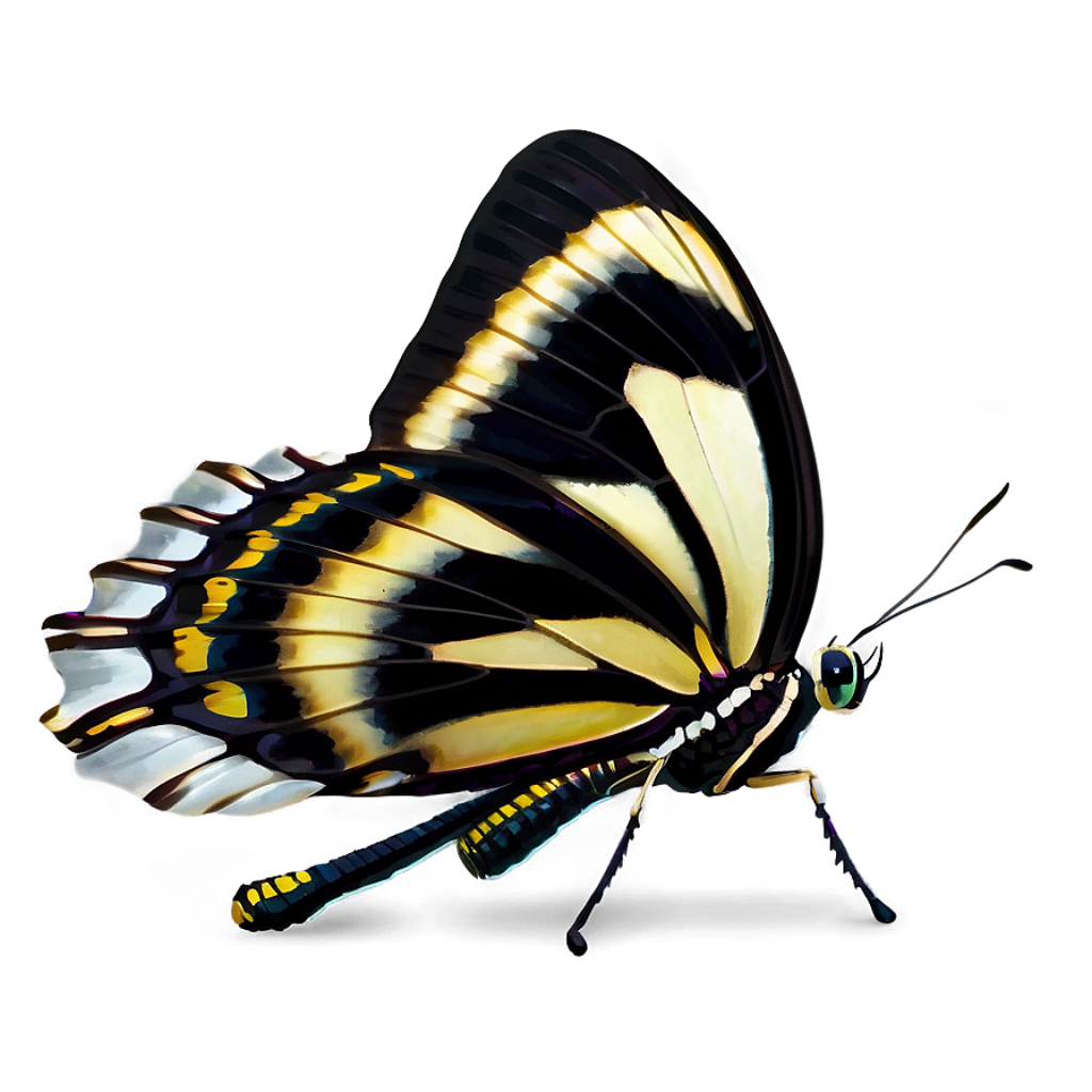 Vibrant Butterfly Under Microscope: Intricate Patterns Wallpaper