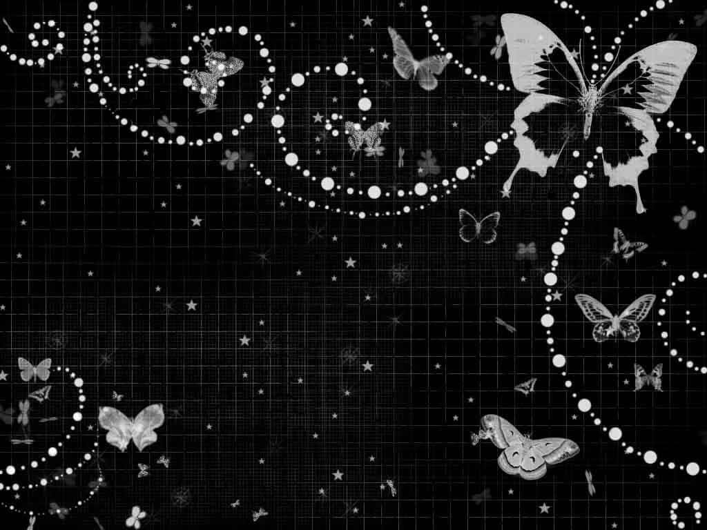 Vibrant Butterfly Wallpaper with Dark Patterns & Intricate Swirls