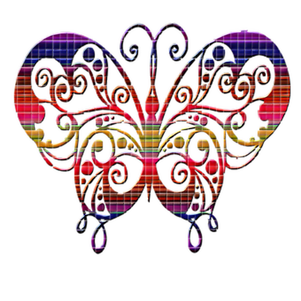 Vibrant Abstract Butterfly Wallpaper: Colorful Art with Intricate Patterns