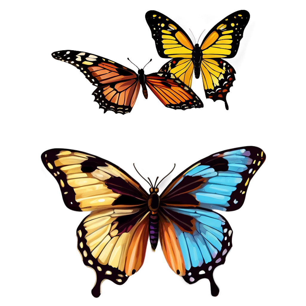 Colorful Butterfly Wallpaper: Vibrant Gradient Background Design