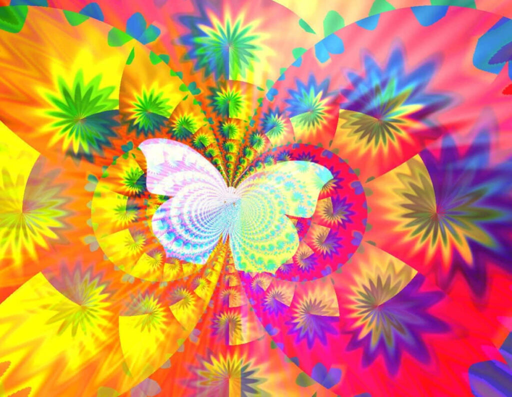 Colorful Butterfly Wallpaper: Vibrant Kaleidoscope Design Background