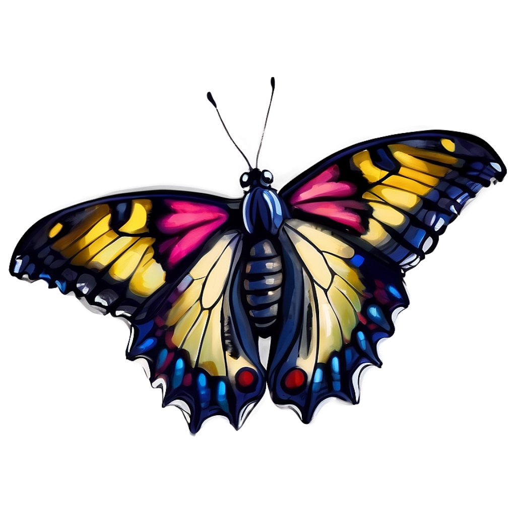 Vibrant Butterfly Graphic Wallpaper: Intricate Colorful Design