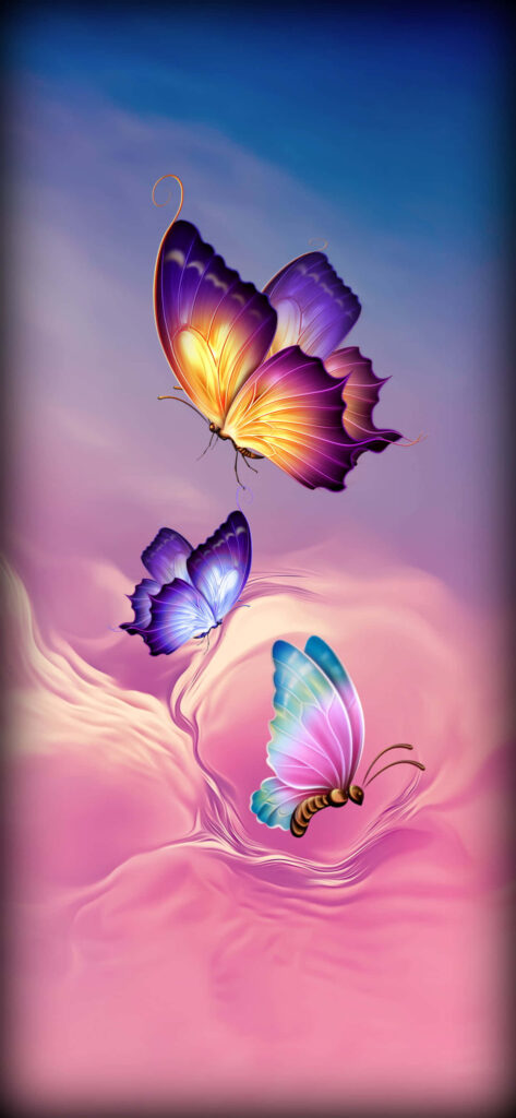 Vibrant Butterfly Wallpaper: Serene Sky Background for Your Desktop
