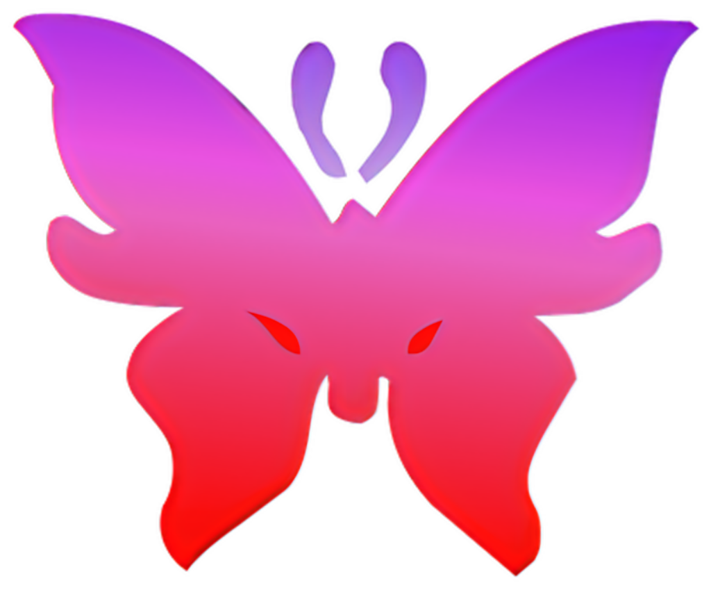Vibrant Butterfly Wallpaper: Stunning Pink, Purple & Red Gradient Design
