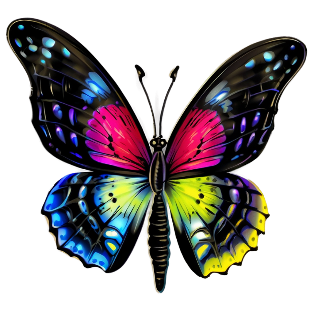 Vibrant Butterfly Wallpaper: Colorful Wings on Gradient Background
