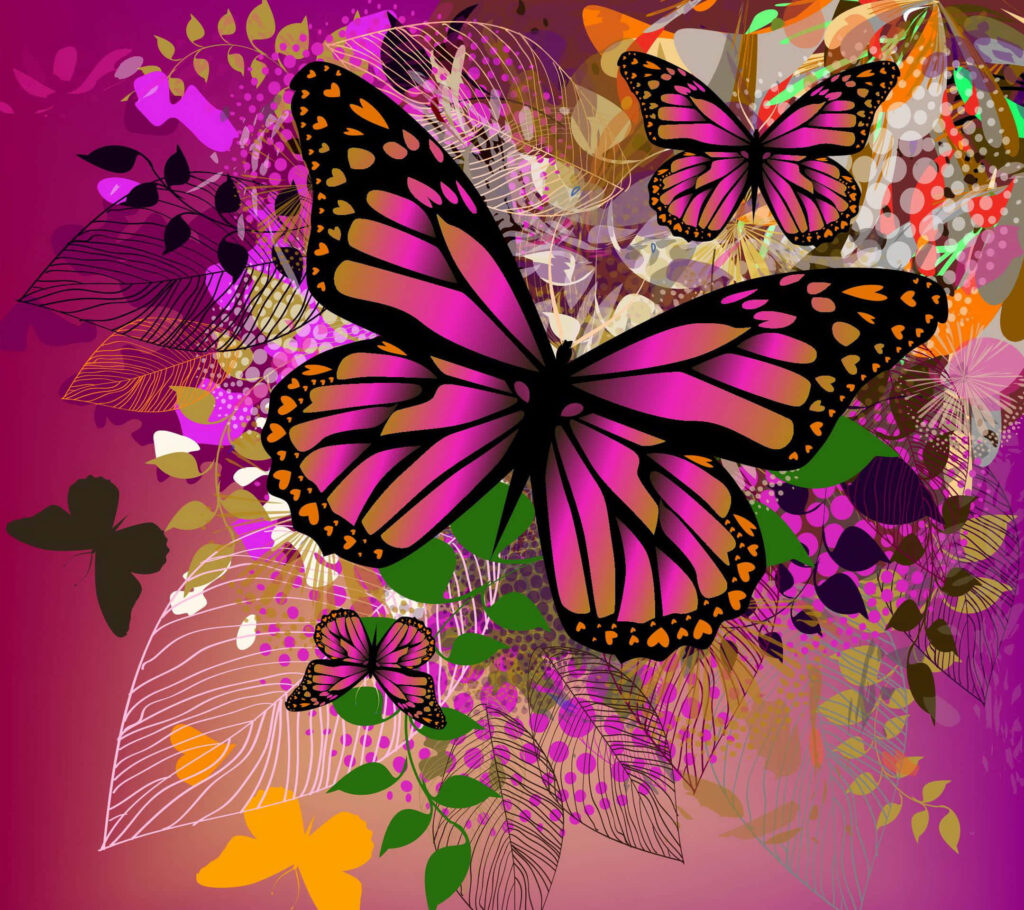Stunning Butterfly Wallpaper: Vibrant Floral & Abstract Patterns