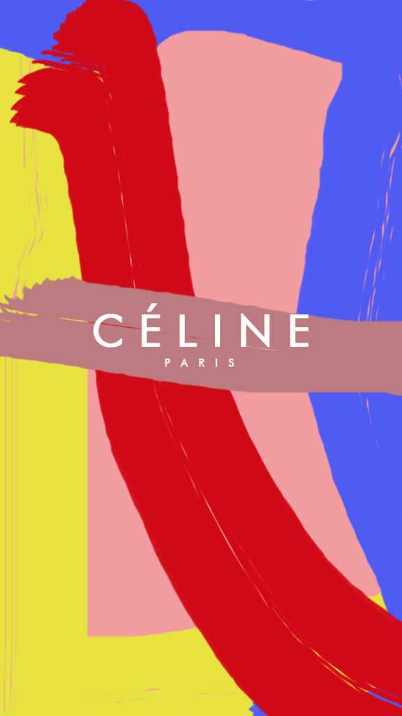 Vibrant Abstract Wallpaper: CÉLINE Paris Design in Bold Colors