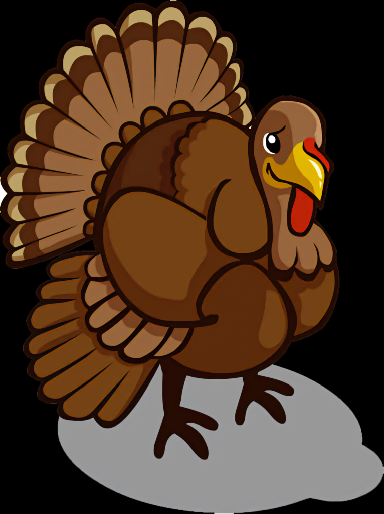 Vibrant Cartoon Turkey Wallpaper for Festive Decor