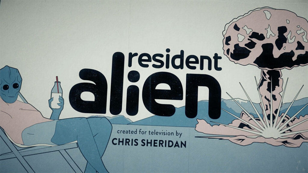 Cartoon Blue Alien Beach Wallpaper - Inspired by Resident Alien