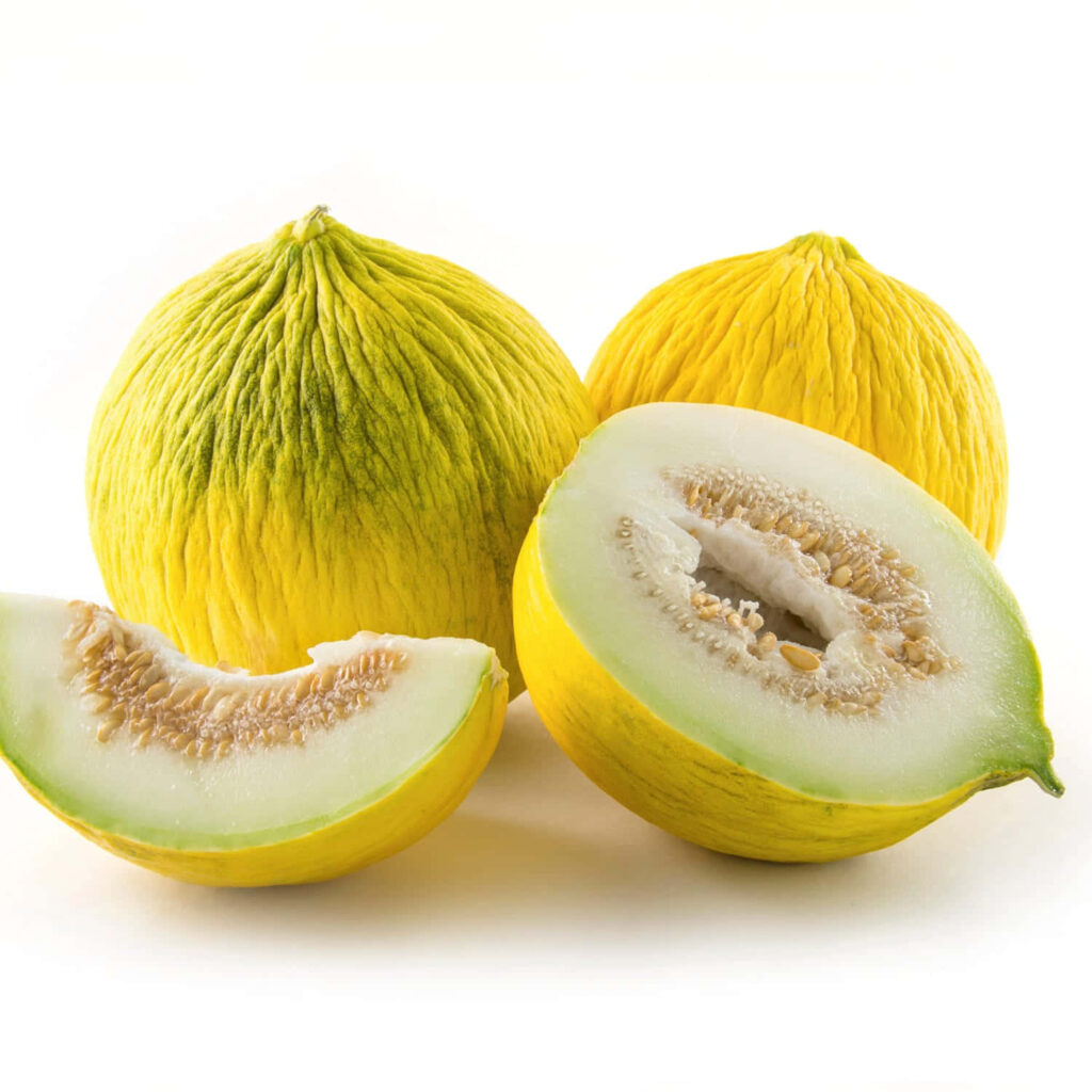 Vibrant Casaba Melon Wallpaper: Fresh & Juicy Yellow Fruit Delight