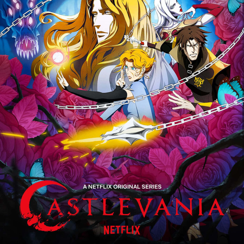 Vibrant Castlevania Wallpaper: Colorful Promotional Artwork for Netflix
