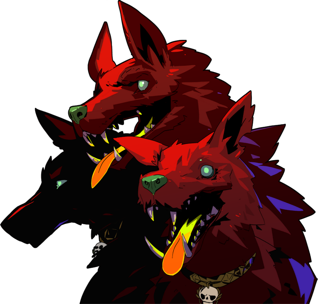 Vibrant Cerberus Wallpaper from Hades - Mythical Art Background