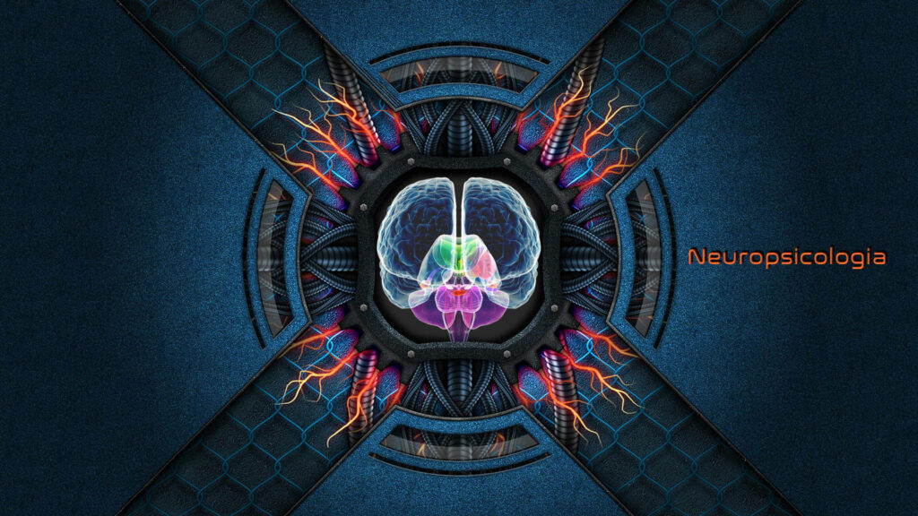 Vibrant Neuropsicologia Wallpaper: Futuristic Brain & Neural Patterns