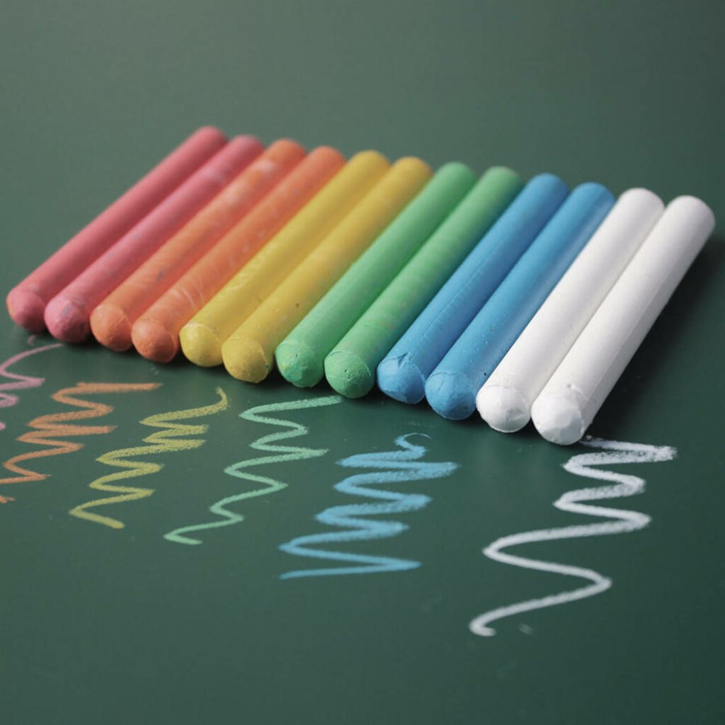 Vibrant Chalk Accents Against a Lush Chalkboard Backdrop: A Stunning Capture Wallpaper