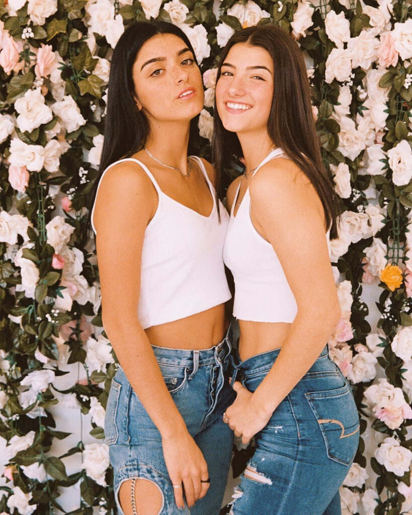 Cheerful Charli D'Amelio & Addison Rae Wallpaper at CBD Boutique