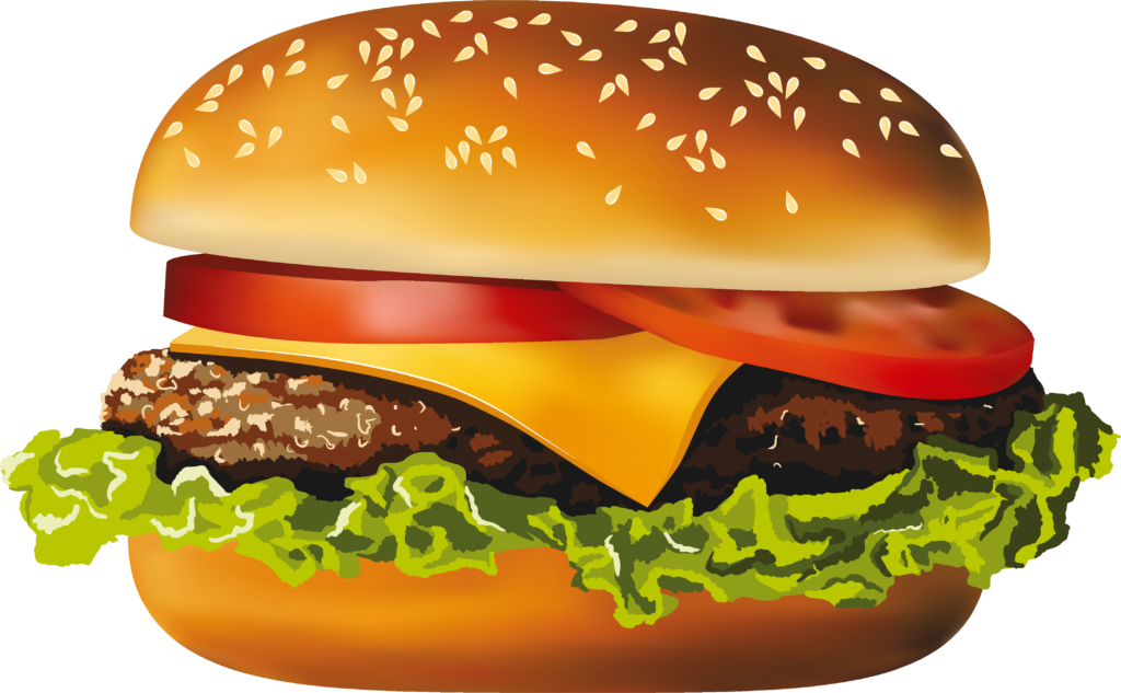 Cheeseburger Wallpaper: Vibrant Illustration of Classic Ingredients