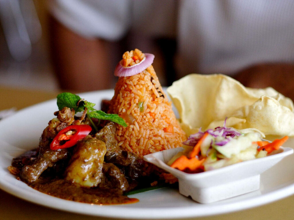 Delicious Savory Chicken & Fried Rice Wallpaper for Your Background