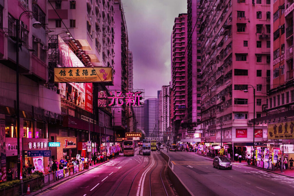Vibrant Chinatown Wallpaper: Neon Streets & Colorful Cityscape