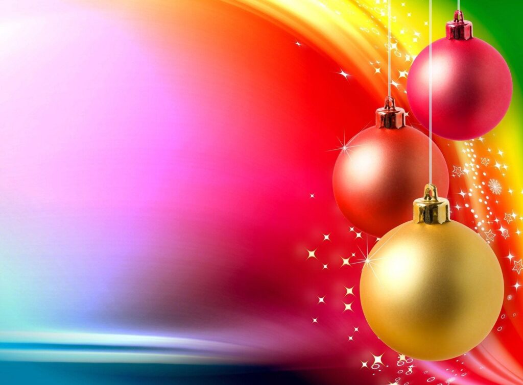 Vibrant Colorful Christmas Balls Wallpaper - Festive Background 1600x1180