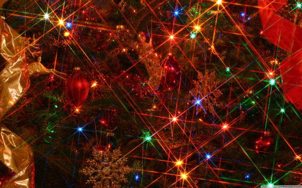 Vibrant Christmas Lights Wallpaper for a Joyful Holiday Background