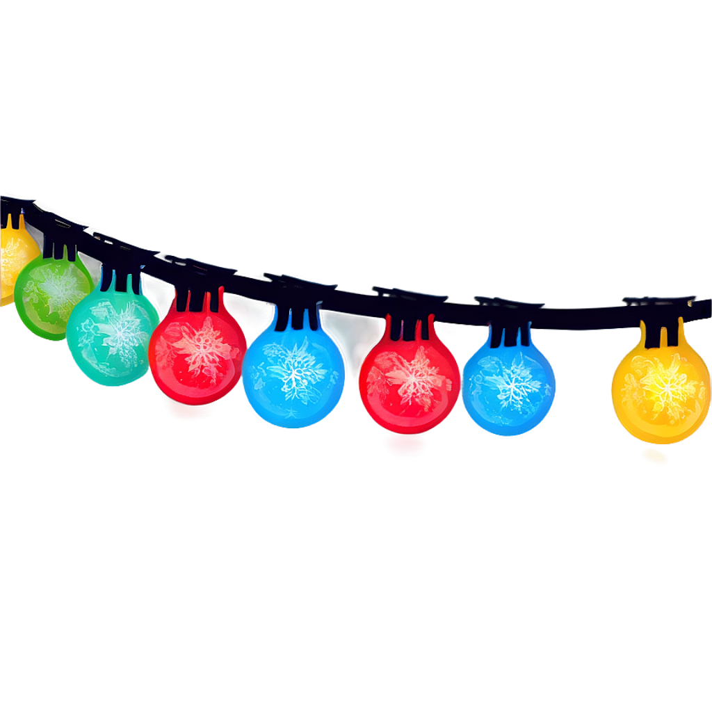 Festive Christmas Lights Wallpaper with Snowflakes - Vibrant Holiday Background