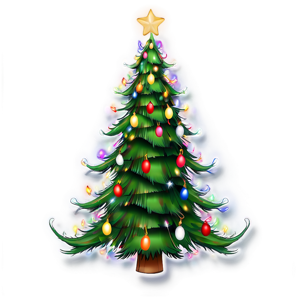 Vibrant Christmas Tree Wallpaper: Baubles & Twinkling Lights