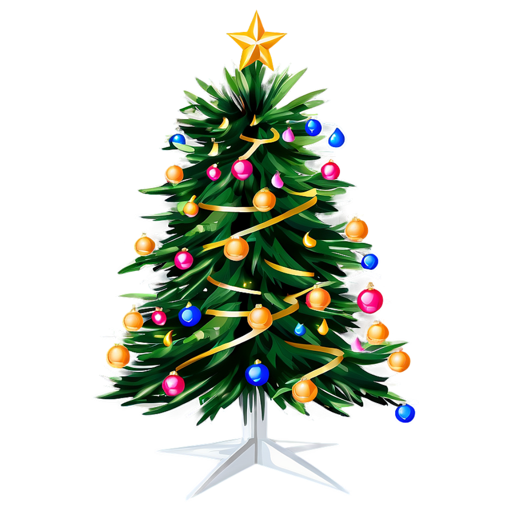 Vibrant Christmas Tree Wallpaper with Multicolored Ornaments & Lights