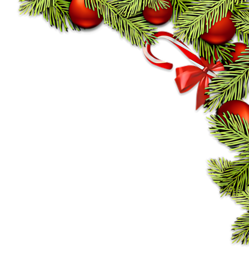 Vibrant Christmas Wallpaper: Pine Branches & Baubles on Black Background