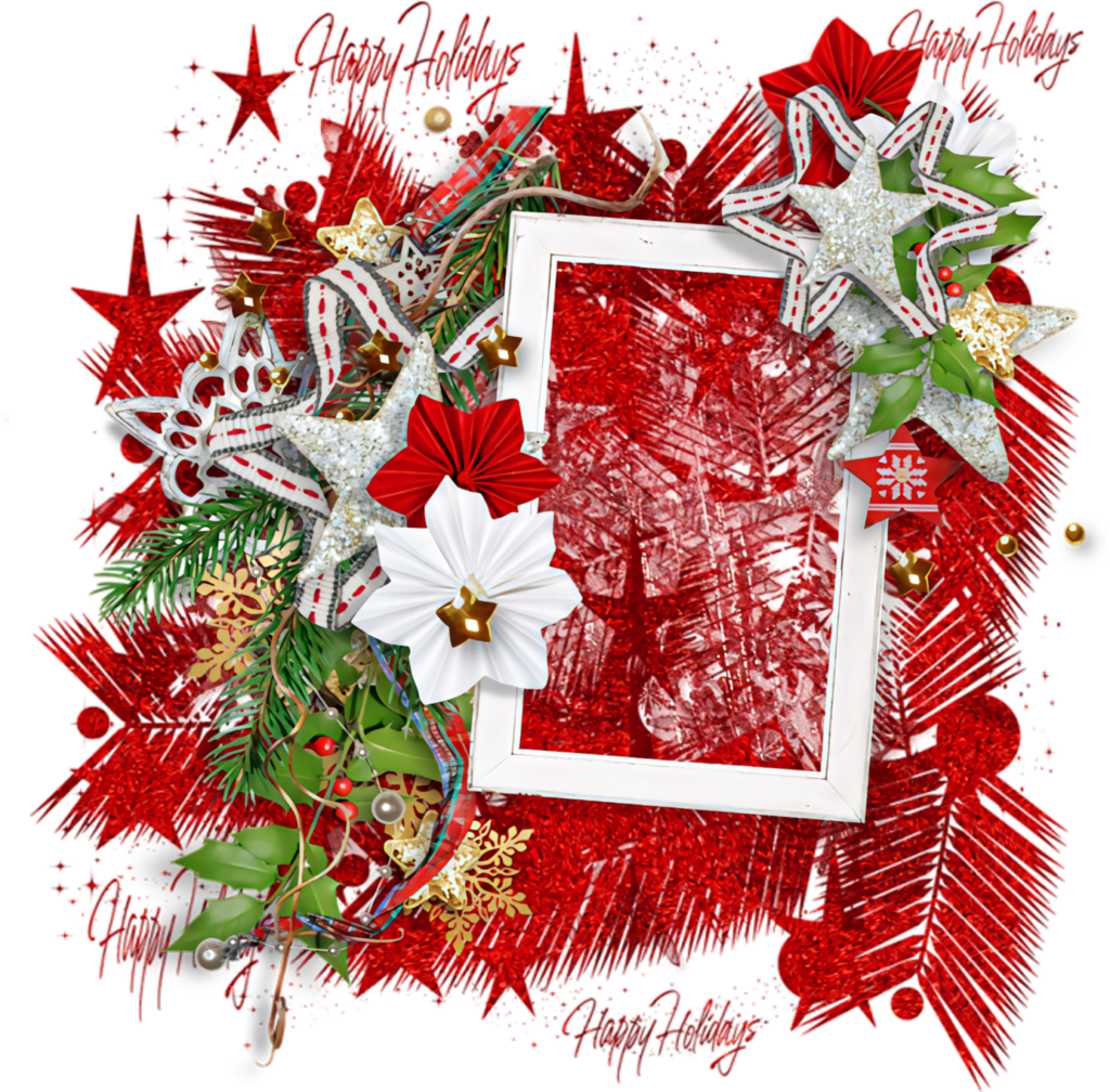 Vibrant Christmas Wallpaper with Festive Red & White Decorations