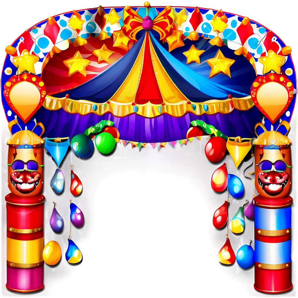 Vibrant Circus Carnival Wallpaper: Colorful Tent & Festive Decor